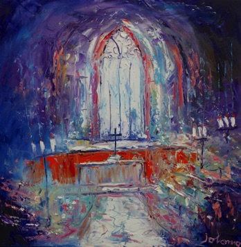 The Light in Iona Abbey 20x20